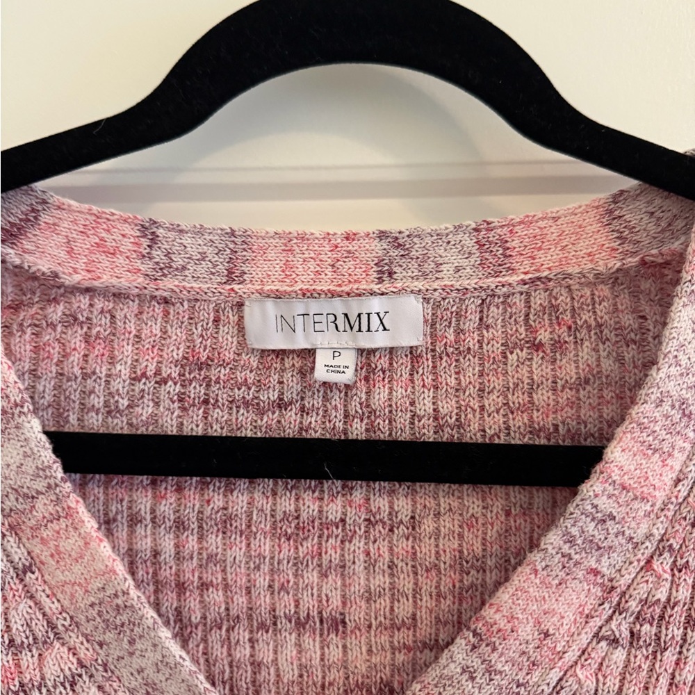 INTERMIX Light Pink Ribbed Cardigan - Picture 7 of 7